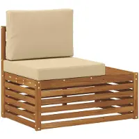 vidaXL Canapé d'extérieur Naturel 91 x 63 x 73 cm Bois massif Acacia