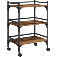 Syfax Chariot de cuisine Bois Ancien 50 x 35 x 75,5 cm