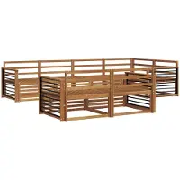 vidaXL Ensemble de canapés d'extérieur 7 pièces en bois massif d'acacia naturel
