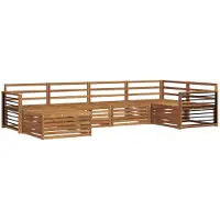 vidaXL Ensemble de canapés d'extérieur 6 pièces Naturel
