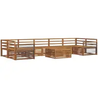 vidaXL Ensemble de canapés d'extérieur 8 pièces en bois massif d'acacia naturel