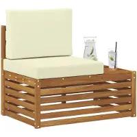 vidaXL Canapé d'extérieur Naturel 91 x 63 x 73 cm Bois massif Acacia