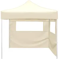 vidaXL Tente de réception Crème 291 x 291 x 315 cm Tissu Oxford