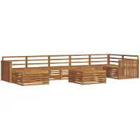 Syfax Ensemble de canapés d'extérieur 8 pcs Naturel