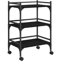 Syfax Chariot de cuisine Chêne noir 50 x 35 x 75,5 cm