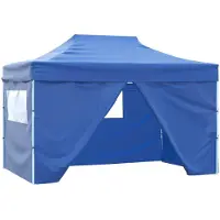 vidaXL Tente de réception bleue 291 x 431 x 315 cm Tissu Oxford