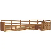 vidaXL Ensemble de canapés d'extérieur 5 pièces Naturel