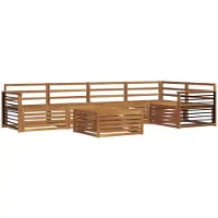 Syfax Ensemble de canapés d'extérieur 6 pcs Naturel