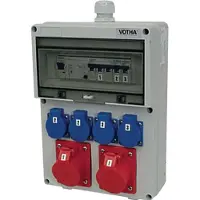 HP Autozubehör Répartiteur Mural En Plastique Vissage M32 1xcee 32 A,1xcee 16 A, 4x230v