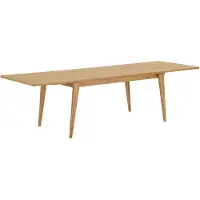 Ebuy24 Oline table de salle à manger 100x240,290,340 incluant 2 plateaux supplémentaires naturel.