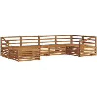 Syfax Ensemble de canapés d'extérieur 6 pcs Naturel
