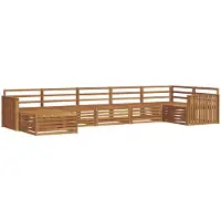 vidaXL Ensemble de canapés d'extérieur 7 pièces Naturel