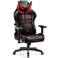 Diablo X- Ray Gaming Armchair Office Armrests 4D Ergonomic Design Imitation Leather Perforation Rocking Function King Size Black-Red