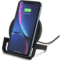 Belkin support de charge sans fil Boost Up (10 W) charge rapide sans fil pour smartphones, adaptateur secteur UK inclus, noir