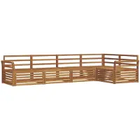 vidaXL Ensemble de canapés d'extérieur 5 pièces Naturel