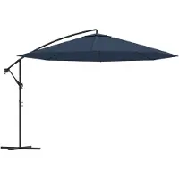 Syfax Parasol de jardin en porte-à-faux 3,5 m bleu