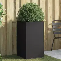 Prolenta Maison Exclusive - Bac à plantes noir 42x38x75 cm en acier
