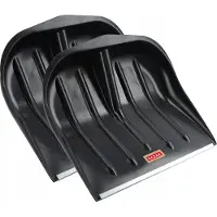 Kadax Pelle à neige "Lafage", Pelle à neige sans manche avec bord en tôle, noir, largeur 49 cm, 2 pièces