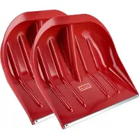 Kadax Pelle à neige "Lafage", Pelle à neige sans manche avec bord en tôle, rouge, largeur 49 cm, 2 pièces