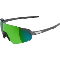 Alpina Lunettes de soleil Turbo Q-Lite Midnight-Grey Matt/Green Mirror/Pink