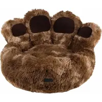 Nobby Lit de confort rond "Paw" brun Ø 75 x 21 cm / 42 cm