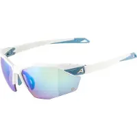 Alpina Unisexe, Lunettes de sport, Twist Six S HR Q (Blanc Mat, Bleu), Blanc