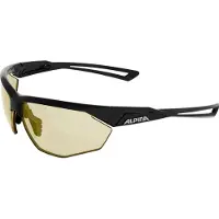 Alpina Unisexe, Lunettes de sport, Nylos HR (Noir mat, Jaune), Noir
