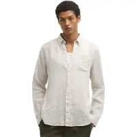 Barbour - Chemise en lin - Linton Tailored Shirt Mist pour Homme - Taille M - Beige