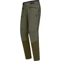 Norrøna - Pantalon softshell résistant de randonnée - Fjora Flex1 Pants M Olive Night pour Homme en Nylon - Taille M - Kaki