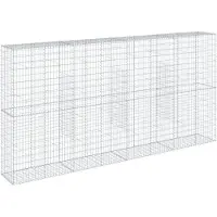 vidaXL Gabion avec couvercle 400x50x200 cm Fer galvanisé