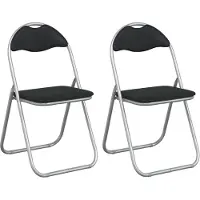 vidaXL Chaise pliante, lot de 2, noir et gris, 48 x 43,5 x 81 cm