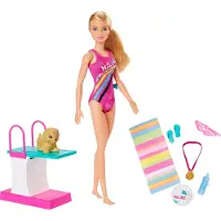 Barbie "Aventure dans une villa de rêve" Poupée nageuse