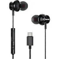 Hamlet Écouteurs Intra-Auriculaires USB-C avec Microphone et Télécommande HHEADM-IEC Noir