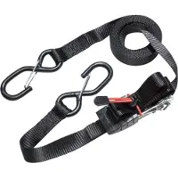 Master Lock Lot de 2 sangles à cliquet 4m25 25mm noir - - 3066EURDAT -