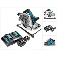 Makita Scie circulaire sans fil DHS 900 CT 36 V (2x 18 V) 235 mm sans balais + 2 batteries 5,0 Ah + double chargeur