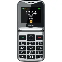 Beafon Fold10 LTE - 4G, Silver Line, téléphone à clapet à grosses touches, rouge-argent
