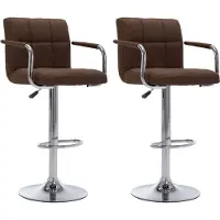 Prolenta Maison Exclusive - Tabourets de bar 2 pièces Tissu marron