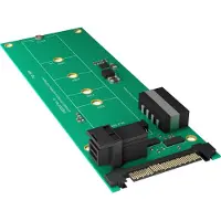 Icy Box 60128 IB-M2B02 Konverter Platine | für M.2 SSD zu U.2 oder Mini SAS HD Host