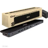 Club 3D CLUB3D CSV-1565 station d'accueil USB 3.2 Gen 1 (3.1 Gen 1) Type-C Noir