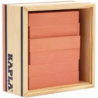 Kapla C40 Rose 40 QUADRATE, plaquettes en bois rose