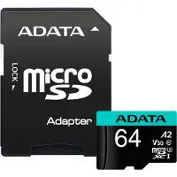 ADATA Microsdxc Uhs-i Class 10 64gb Memory Card Noir