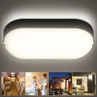 Karpal LED lampe d'extérieur 18W Applique murale d'extérieur 4000K blanc neutre IP54 étanche pour jardin terrasse garage couloir cave 1 pièce