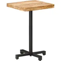 Prolenta Maison Exclusive - Table de bistrot carrée 50 x 50 x 75 cm en bois de manguier brut