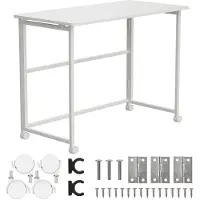 Macleans Table pliante blanc plateau mobile 100x50cm max. 50kg MC-1250 W