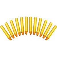 Bgs 8823 Marqueurs de graisse, jaune, 12 pièces
