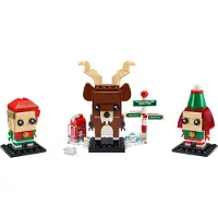 LEGO 40353 Brickheadz : Reno, Elfo et Elfillo, décorations et ornements de Noël, set de construction pour enfants à partir de 10 ans