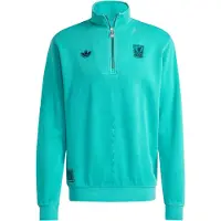 Adidas Liverpool Fc Terrace Icons Half Zip Sweatshirt Vert L