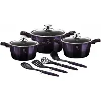 Berlinger Haus lot de pots 10 pieces Purple 35649