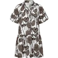 Imily Bela Robe-chemise chocolat / noir / blanc cassé