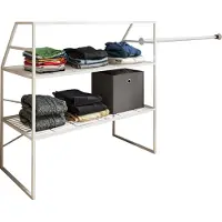 VCM Armoire en métal |armoire ouverte | walk-in |étagère inclinée de toit | Dimensions env. B. 100 x H. 100 x D. 50 cm - Disque